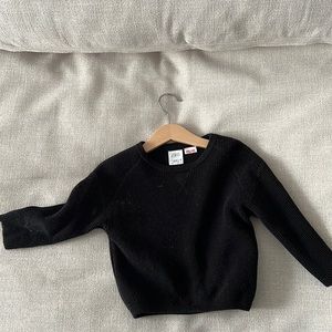 Zara kids waffle black sweater 12-18 months